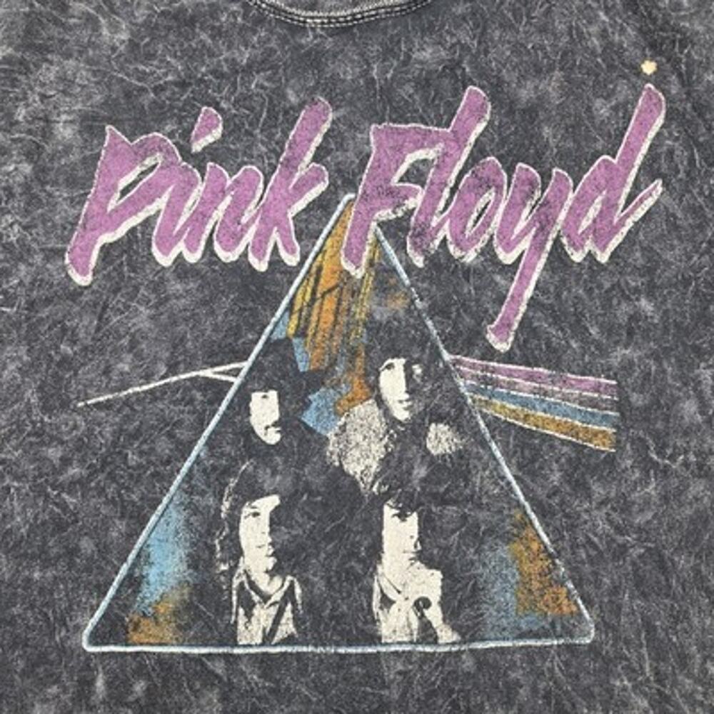 Pink Floyd T Shirt Mens Small Gray Prism Graphic Distressed Short Sleeve READ
